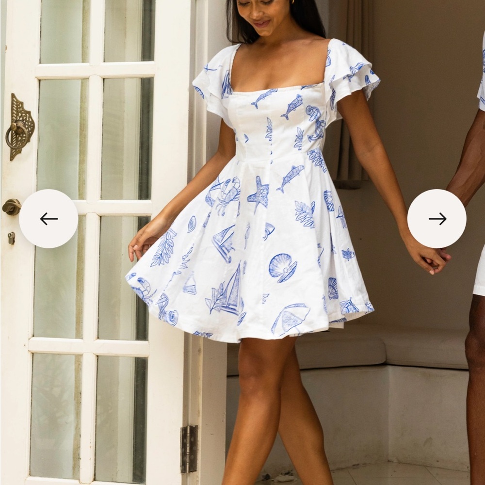 Kenny Flowers “The Sardinia” Linen Print Dress